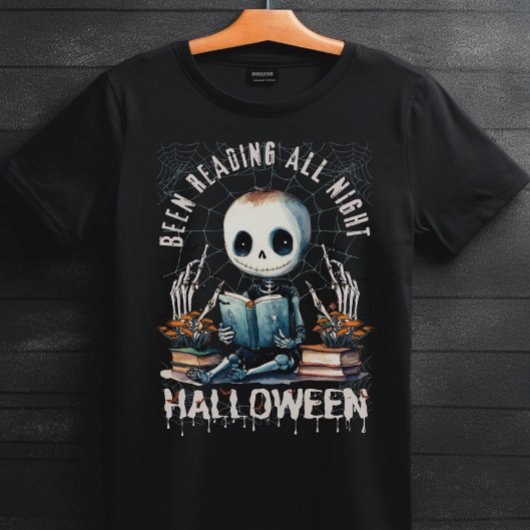 Leest al de hele nacht halloween t-shirt