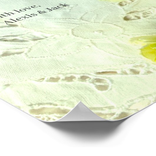  leest met wit lilacs teken poster (Hoek)