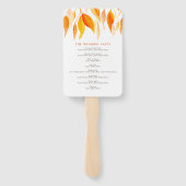 Leest vallende waterverf bruiloft handventilator handwaaier (Achterkant)