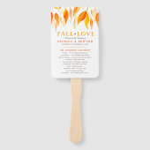 Leest vallende waterverf bruiloft handventilator handwaaier (Voorkant)