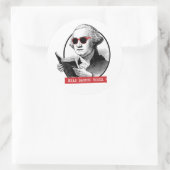 Leest verboden boeken ronde sticker (Tas)