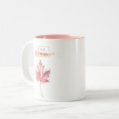 Leestekening van elegant en Trendy Autumn Tweekleurige Koffiemok (Voorkant links)