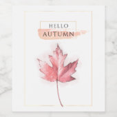 Leestekening van elegant en Trendy Autumn Wijn Etiket (Enkel label)