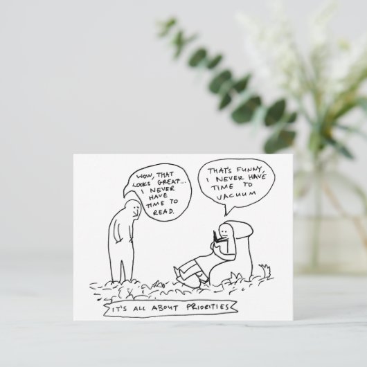 Leestijd Briefkaart (Staand voorkant)