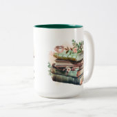 Leestijd waterverf tweekleurige koffiemok (Voorkant rechts)