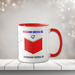 Leesvrijheid verenigt ons tweekleurige koffiemok