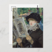 leesvrouw | Édouard Manet Briefkaart (Voorkant / Achterkant)