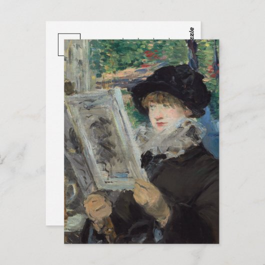 leesvrouw | Édouard Manet Briefkaart (Voorkant / Achterkant)