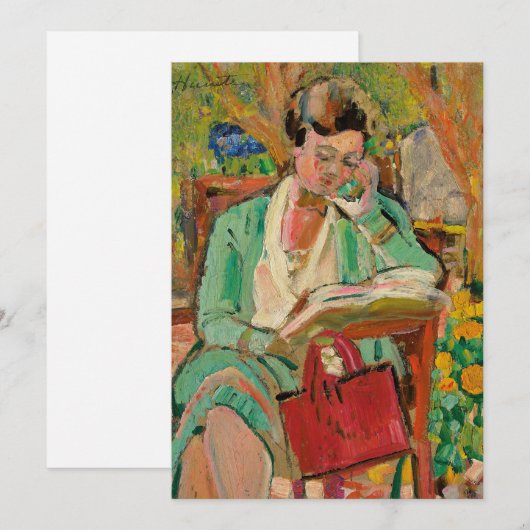 leesvrouw | George Leslie Hunter (Voorkant / Achterkant)