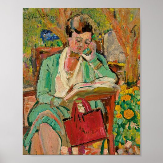 leesvrouw | George Leslie Hunter Poster (Voorkant)