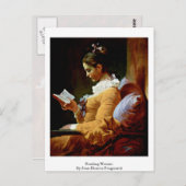 Leesvrouw van Jean-Honore Fragonard Briefkaart (Voorkant / Achterkant)