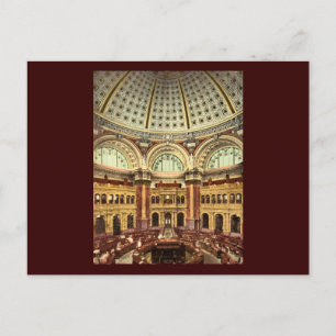 Leeszaal Bibliotheek van het Congres Washington Briefkaart