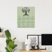 Leeszak 2026 Kalender Poster met één pagina (Thuiskantoor)