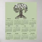 Leeszak 2026 Kalender Poster met één pagina (Voorkant)