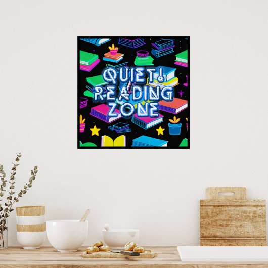 Leeszone kleurrijk poster (Keuken)