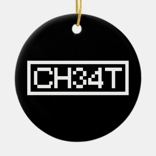 LEET CHEAT KERAMISCH ORNAMENT (Voorkant)