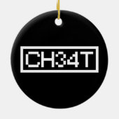 LEET CHEAT KERAMISCH ORNAMENT (Achterkant)