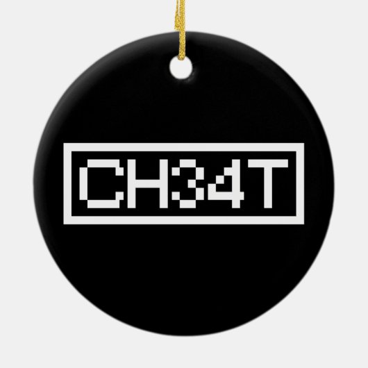 LEET CHEAT KERAMISCH ORNAMENT (Achterkant)