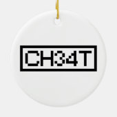 LEET CHEAT KERAMISCH ORNAMENT (Achterkant)