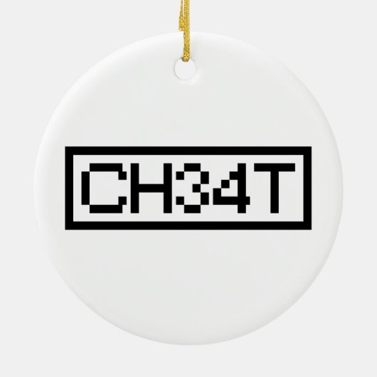 LEET CHEAT KERAMISCH ORNAMENT (Achterkant)