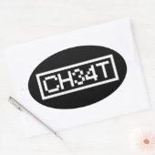 LEET CHEAT OVAL STICKER (Envelop)