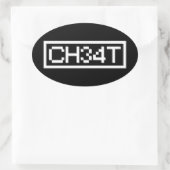 LEET CHEAT OVAL STICKER (Tas)
