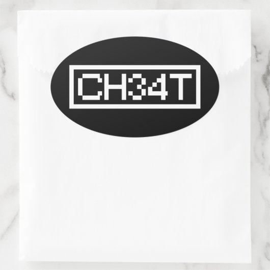 LEET CHEAT OVAL STICKER (Tas)