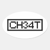 LEET CHEAT OVALE STICKER (Voorkant)