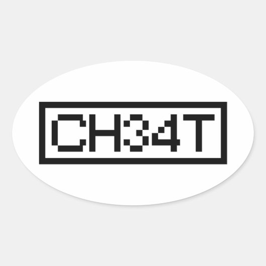 LEET CHEAT OVALE STICKER (Voorkant)