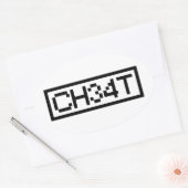 LEET CHEAT OVALE STICKER (Envelop)