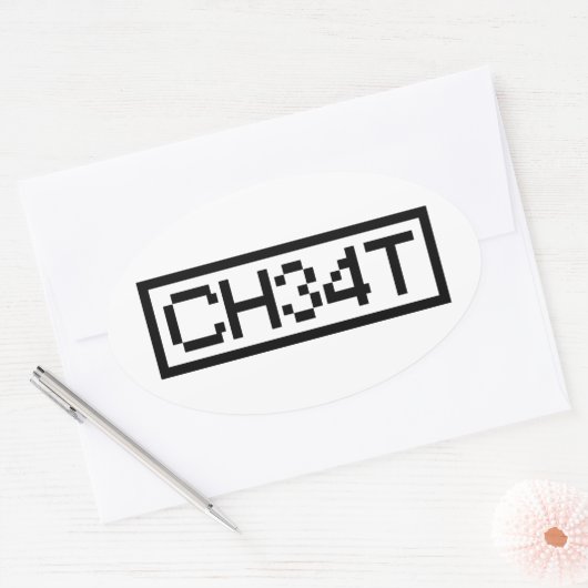 LEET CHEAT OVALE STICKER (Envelop)