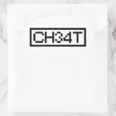 LEET CHEAT OVALE STICKER (Tas)