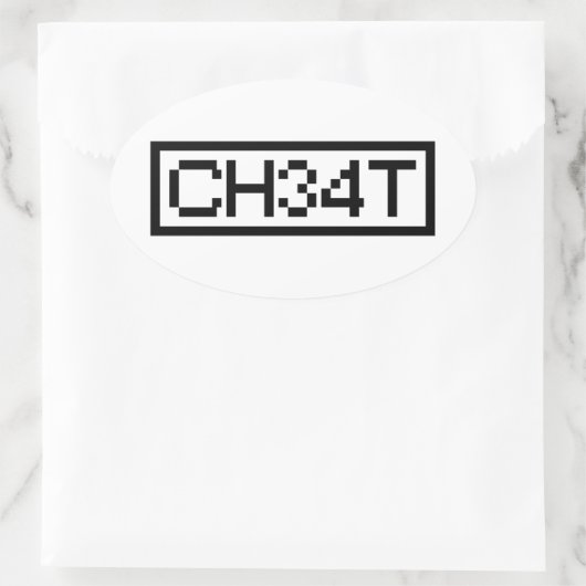 LEET CHEAT OVALE STICKER (Tas)