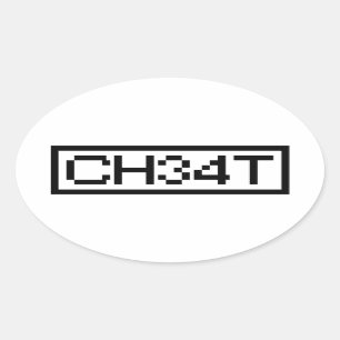 LEET CHEAT OVALE STICKER