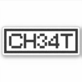 LEET CHEAT STICKER (Voorkant)