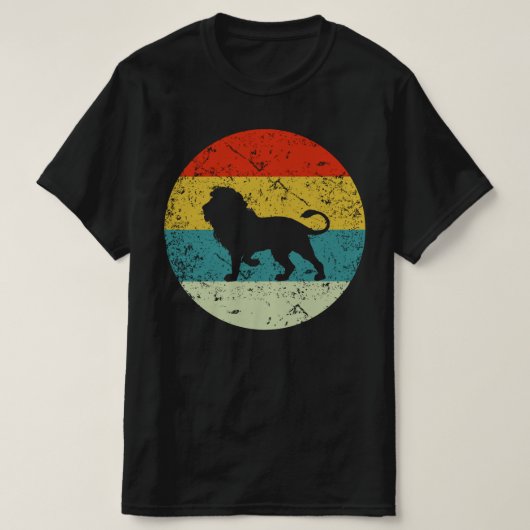 leeuretro silhouette 70s t-shirt (Design voorkant)