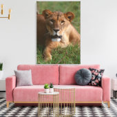 Leeuw 10 canvas afdruk (Insitu (Woonkamer))