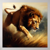 Leeuw (12) Wilde kat Poster (Voorkant)