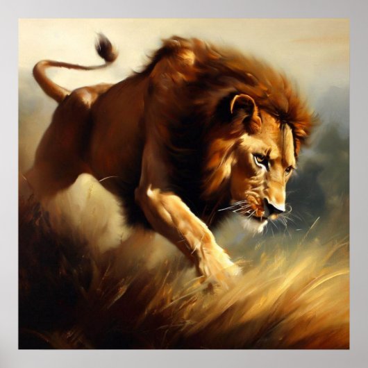 Leeuw (12) Wilde kat Poster (Voorkant)