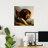 Leeuw (13) Wilde kat Poster (Thuiskantoor)