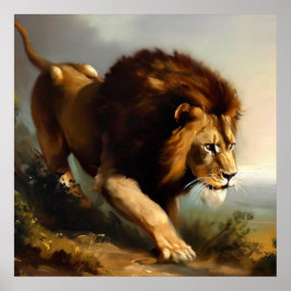 Leeuw (13) Wilde kat Poster