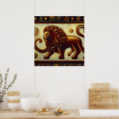 Leeuw 2 poster (Keuken)