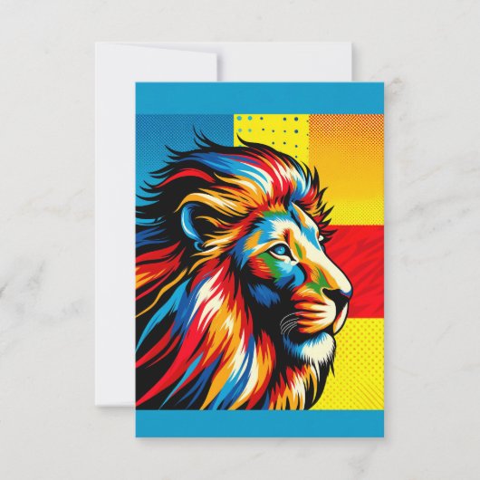 Leeuw 3,5 x 5 Notecard (Voorkant)