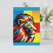 Leeuw 3,5 x 5 Notecard (Staand voorkant)