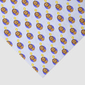 Leeuw 3 jaar oud blauw tissuepapier (Detail)