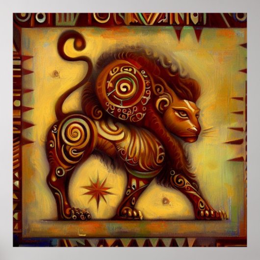 Leeuw 5 poster (Voorkant)