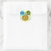 Leeuw 5e verjaardag T-shirts en geschenken Ronde Sticker (Tas)