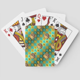 Leeuw & Aard Hond Pokerkaarten