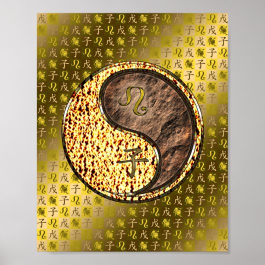 Leeuw & Aarde Rat Poster (Voorkant)