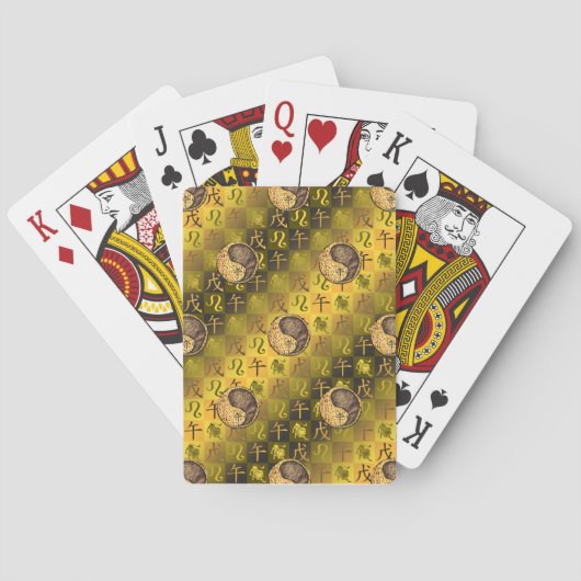 Leeuw & Aardese Paard Pokerkaarten (Achterkant)